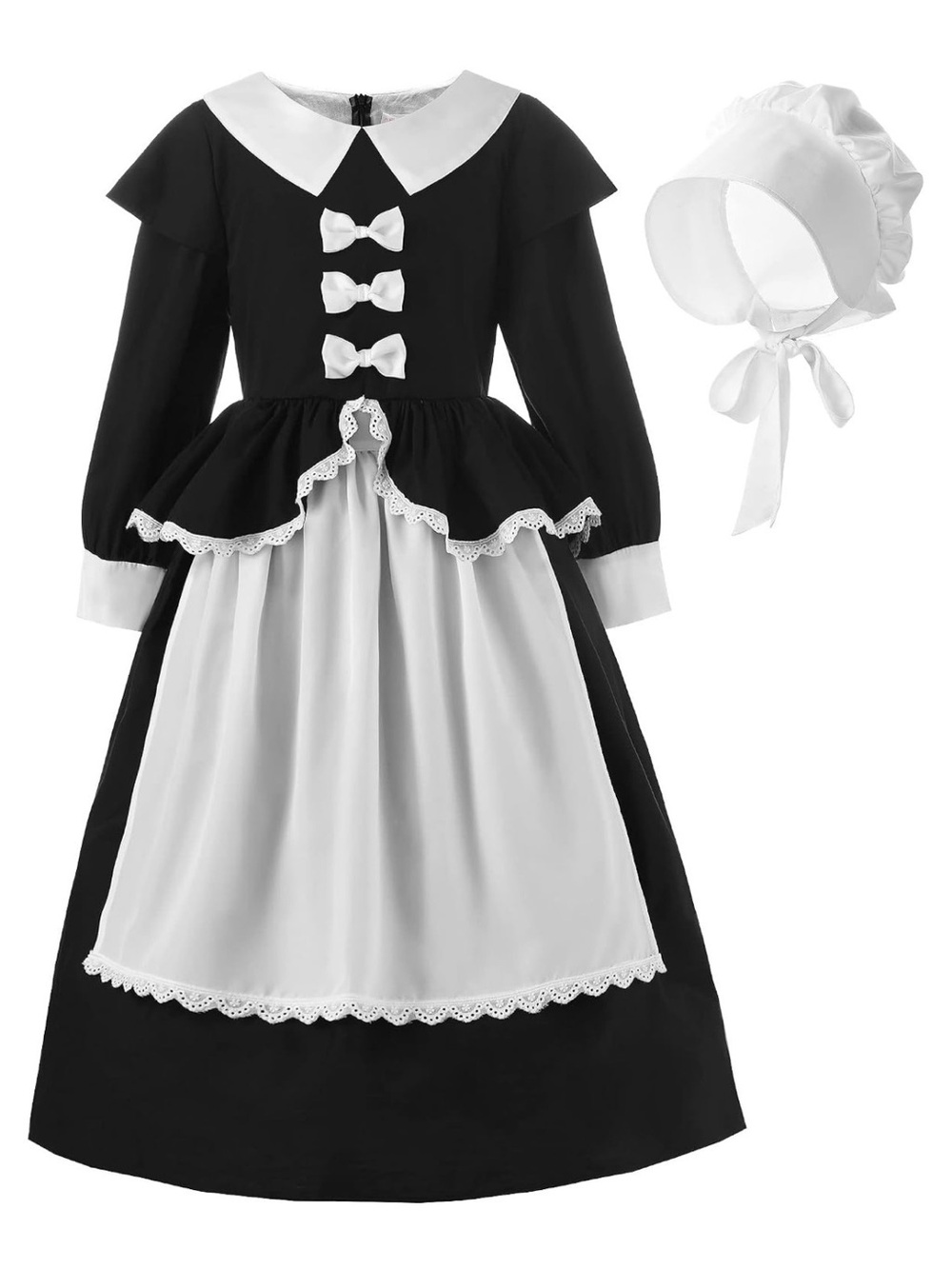 NWT ReliBeauty Pilgrim Costume for Girls Colonial Girl Costume Dress Cosplay 140